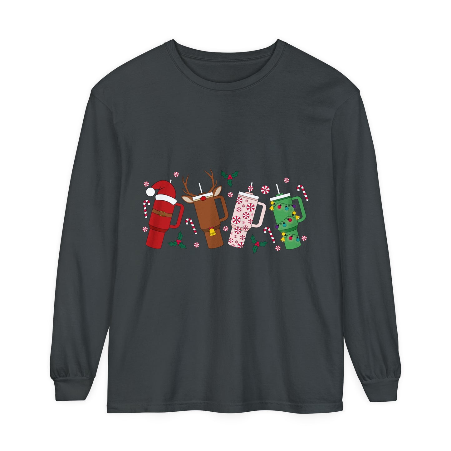 Christmas Unisex Garment-dyed Long Sleeve T-Shirt