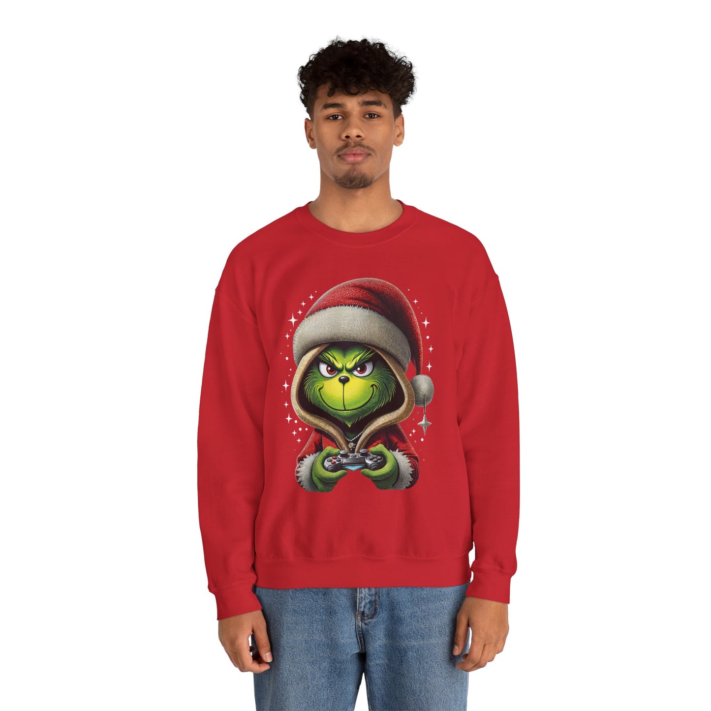 Grumpy Gamer Grinch Sweatshirt — Funny Christmas Holiday Gaming Crewneck