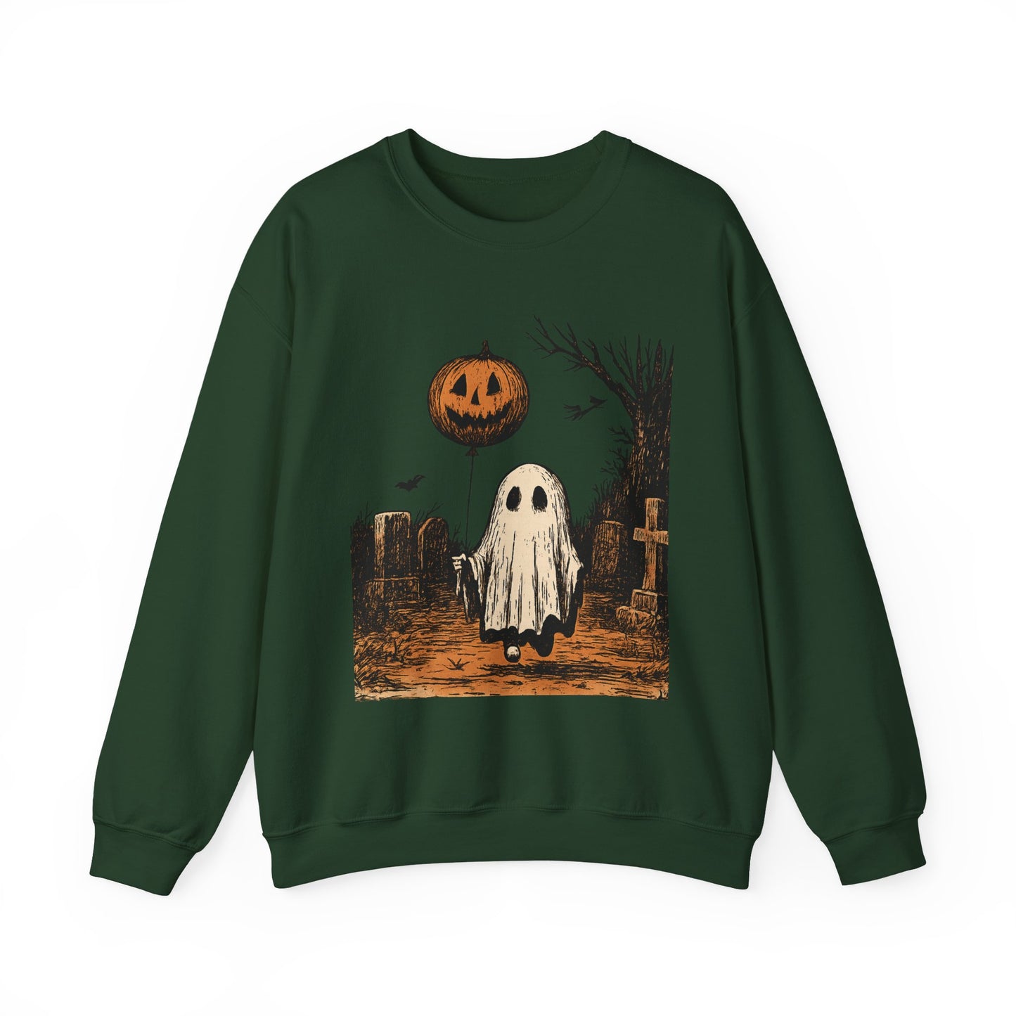 Halloween Ghost Crewneck Sweatshirt - Fall Fashion, Cozy Sweater, Spooky Style, Halloween Decor, Unique Gift