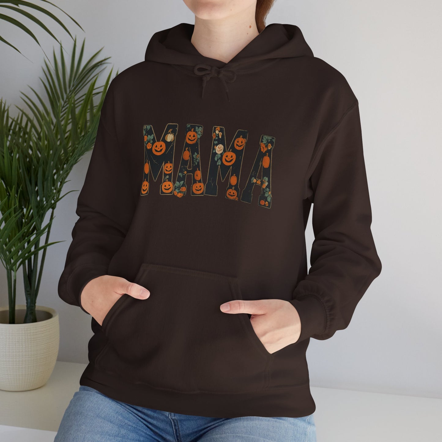 Mama Pumpkin Hooded Hoodie | Cozy Fall Apparel, Perfect for Gift Giving, Halloween, Family Gatherings, Autumn Fashion