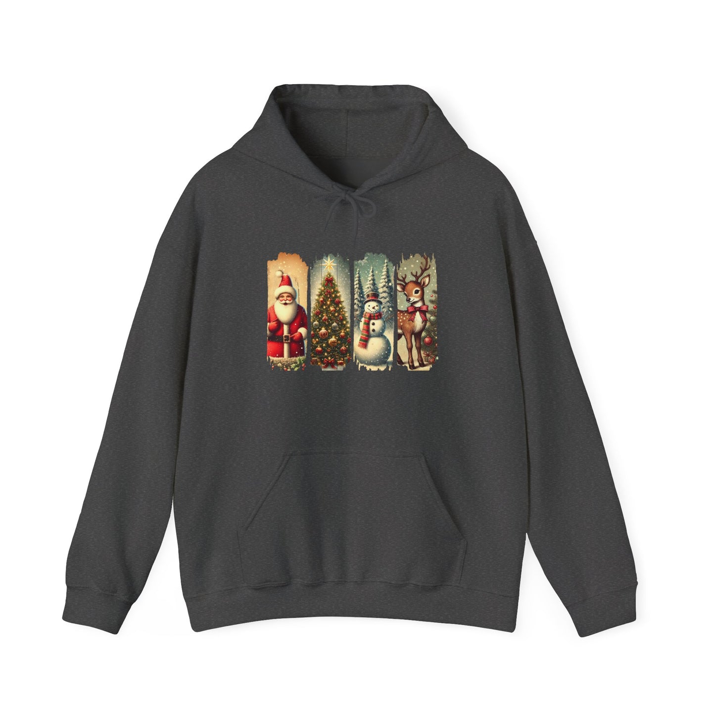 Cozy Christmas Sweatshirt with Vintage Holiday Designs, Unisex Hoodie for Winter, Christmas Gift, Holiday Wear, Festive Apparel