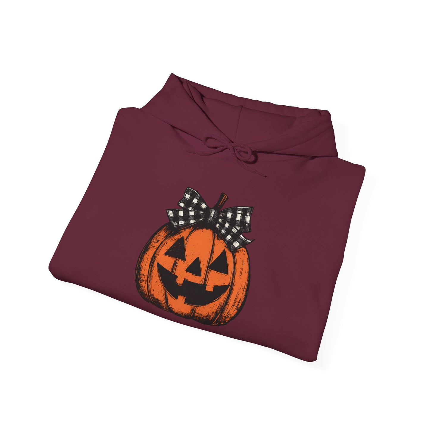 Halloween Pumpkin Hoodie with Bow, Cozy Fall Hoodie, Unisex Hoodie, Autumn Fashion, Halloween Costume, Pumpkin Spice