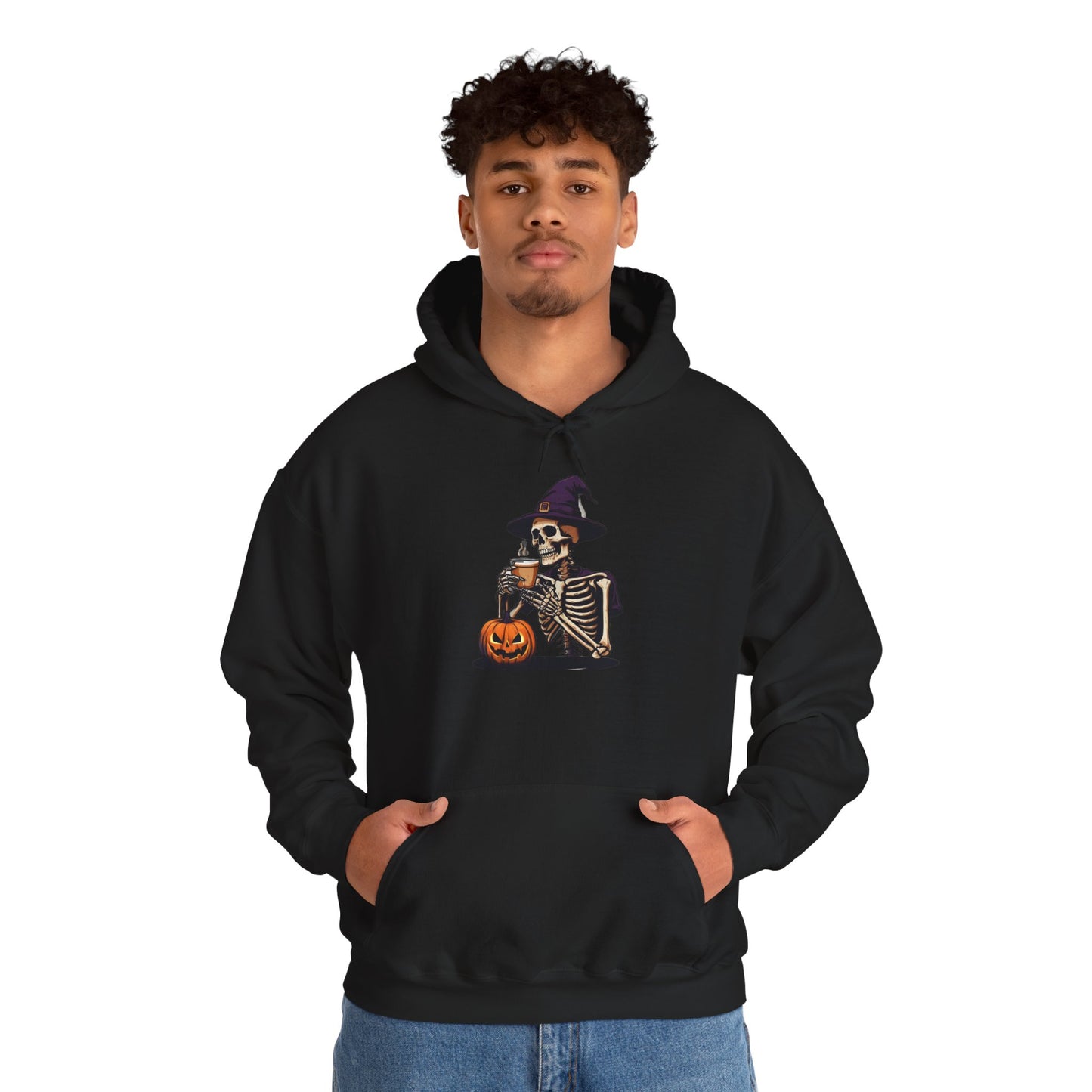 Halloween Skeleton Hoodie, Unisex Fall Sweatshirt, Spooky Season Apparel, Cozy Costume Alternative, Halloween Gift for Him/Her