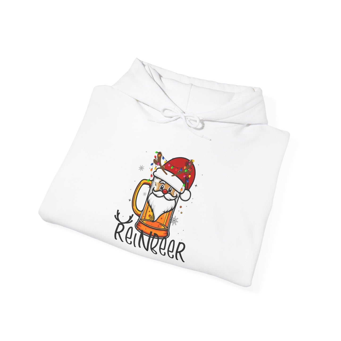 Festive Reindeer Hoodie, Christmas Hoodie, Cozy Holiday Gift, Ugly Hoodie Party, Winter Vibes Apparel