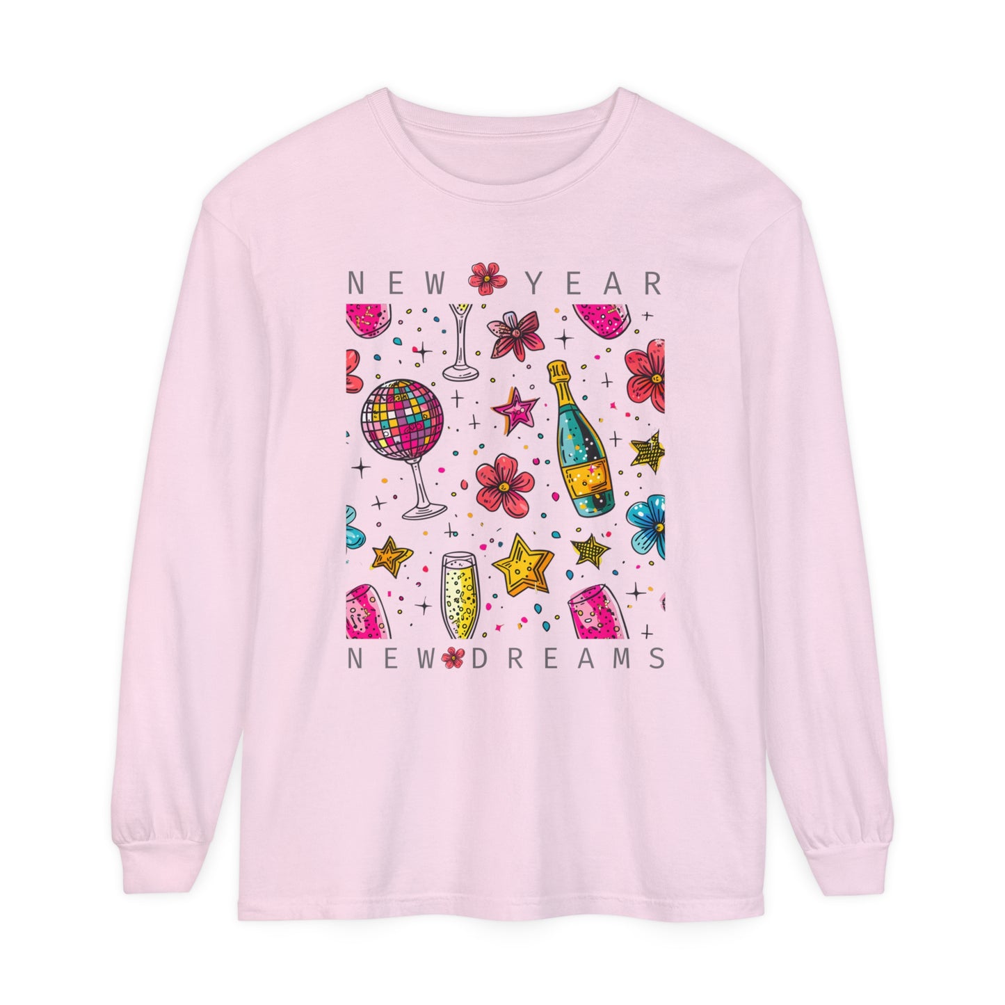 New Year Unisex Garment-dyed Long Sleeve T-Shirt
