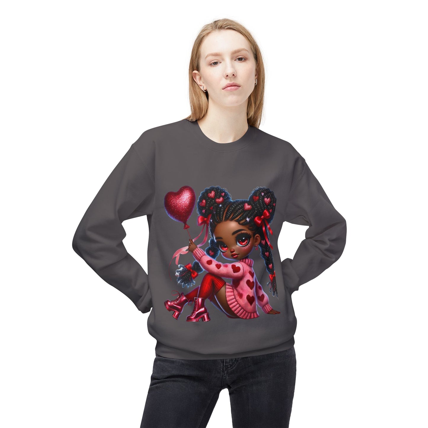 Valentines Unisex Midweight Softstyle Fleece Crewneck Sweatshirt