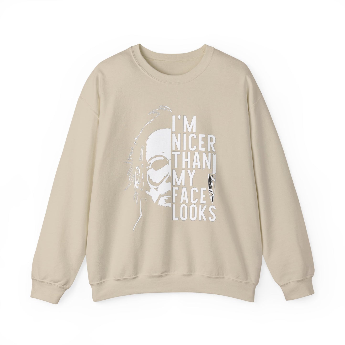 Unisex Halloween Humor Crewneck Sweatshirt, Funny Sweatshirt, Gift for Horror Fans, Halloween Apparel, Spooky Vibes, Comfortable Layering