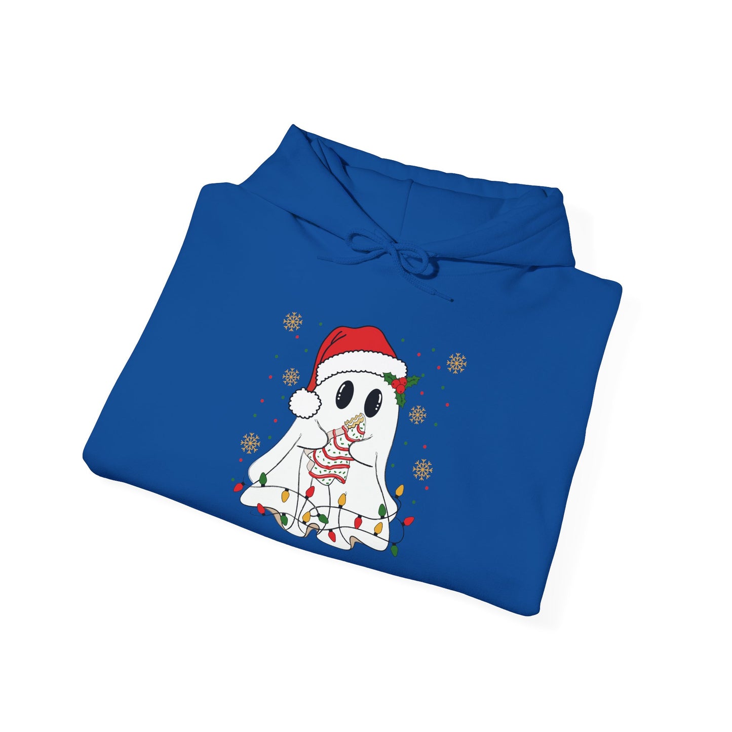 Santa Ghost Christmas Hoodie, Unisex Holiday Hoodie, Cute Winter Apparel, Cozy Gift for Ghost Lovers, Funny Xmas Clothing