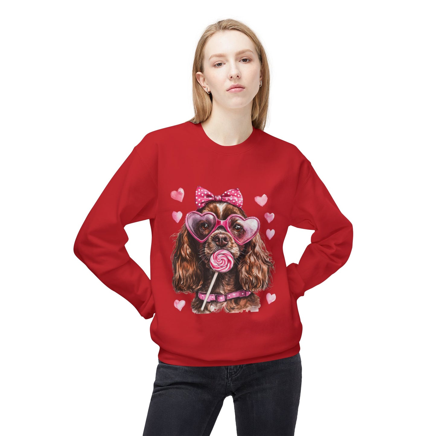 Valentines Unisex Midweight Softstyle Fleece Crewneck Sweatshirt
