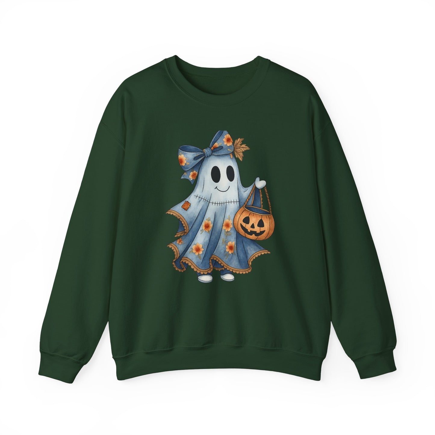 Cute Ghost Halloween Sweatshirt, Unisex Crewneck, Cozy Fall Apparel, Spooky Season Gift, Trick or Treat, Halloween Celebration