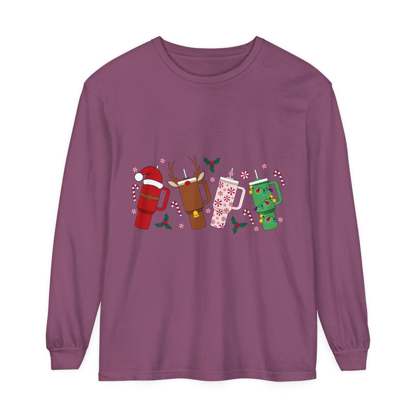 Christmas Unisex Garment-dyed Long Sleeve T-Shirt