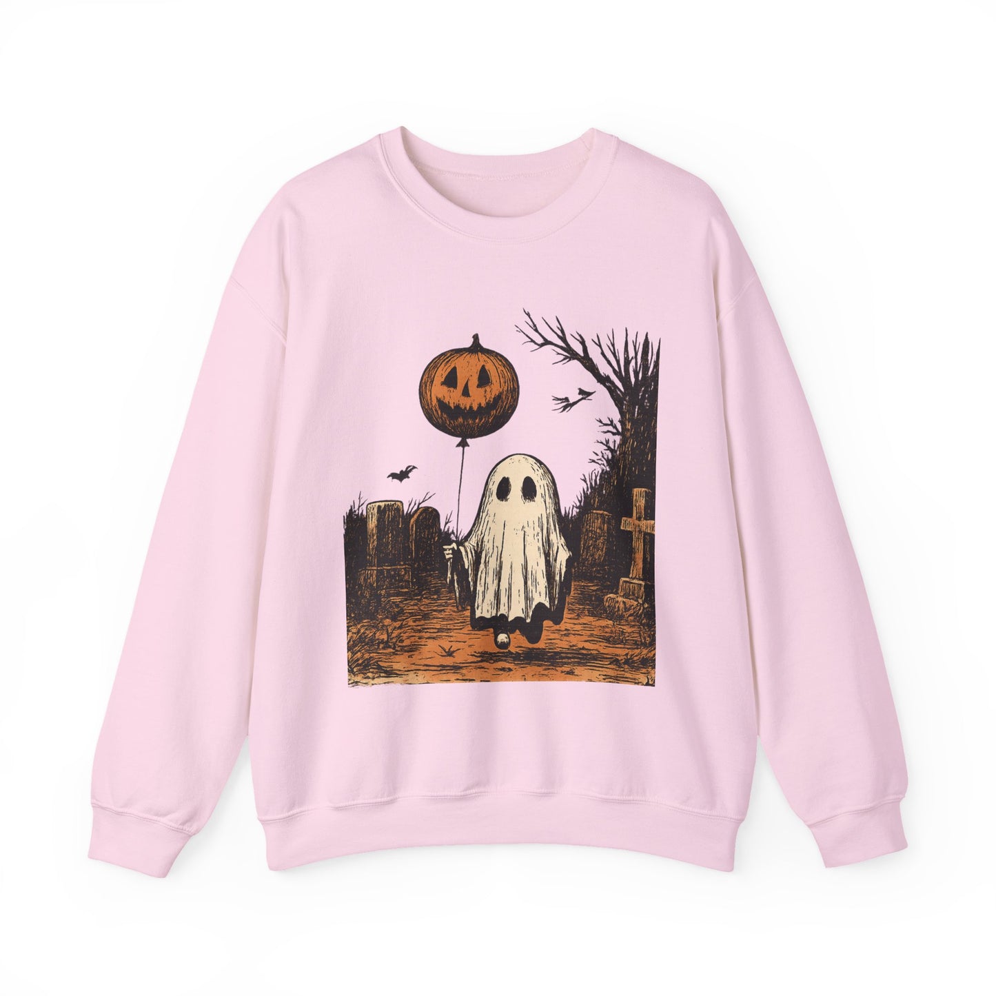 Halloween Ghost Crewneck Sweatshirt - Fall Fashion, Cozy Sweater, Spooky Style, Halloween Decor, Unique Gift
