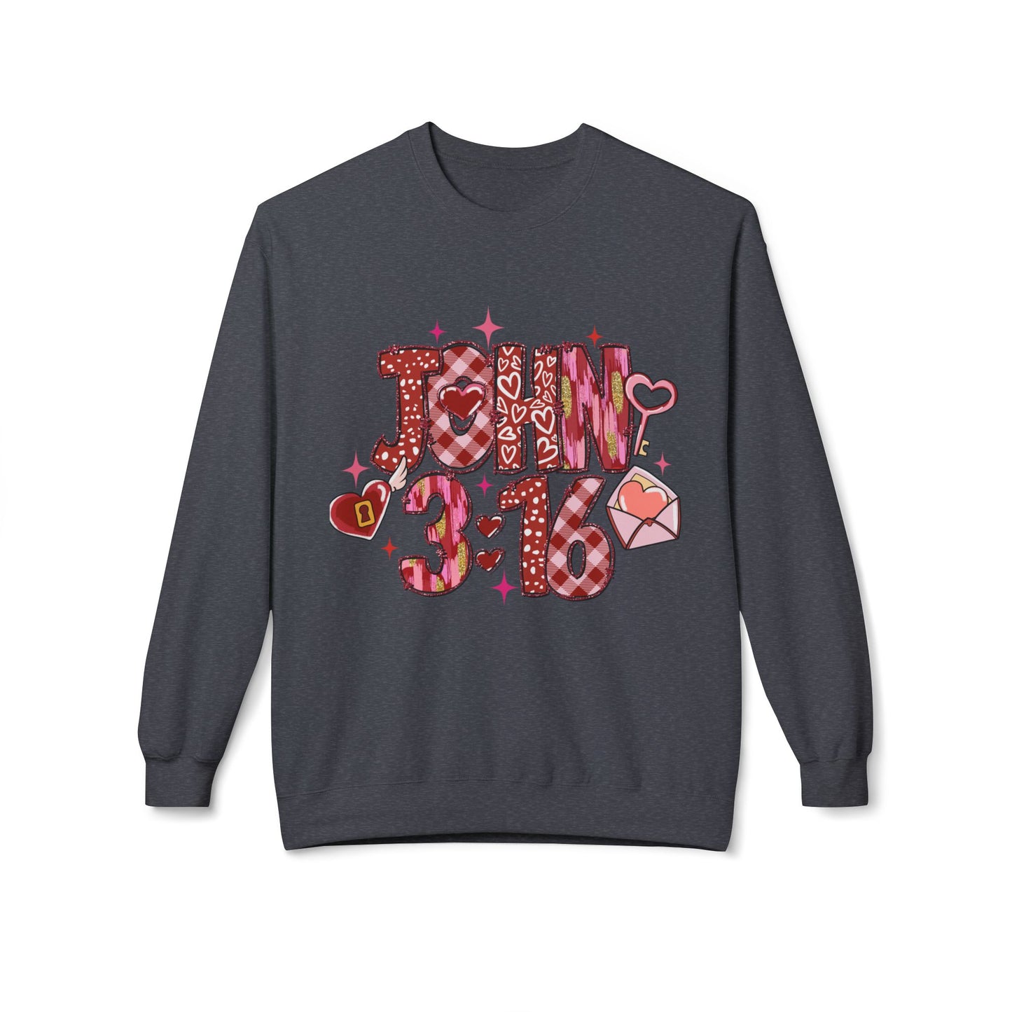 Valentines Unisex Midweight Softstyle Fleece Crewneck Sweatshirt