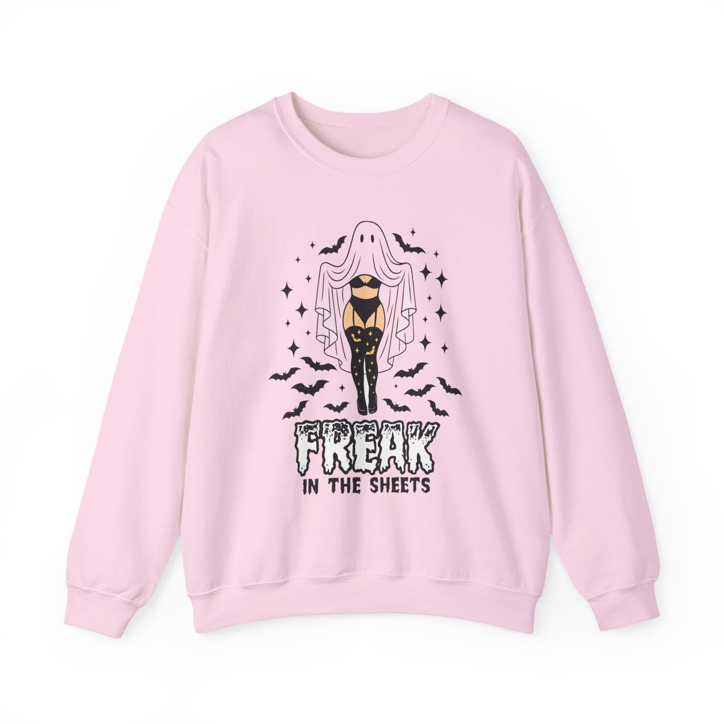 Freak in the Sheets Sweatshirt - Spooky Fun Crewneck for Halloween, Cozy Lounge Wear, Unisex Gift, Autumn Style, Casual Wardrobe Essential