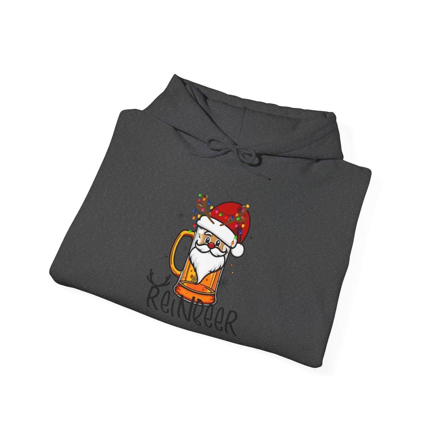 Festive Reindeer Hoodie, Christmas Hoodie, Cozy Holiday Gift, Ugly Hoodie Party, Winter Vibes Apparel
