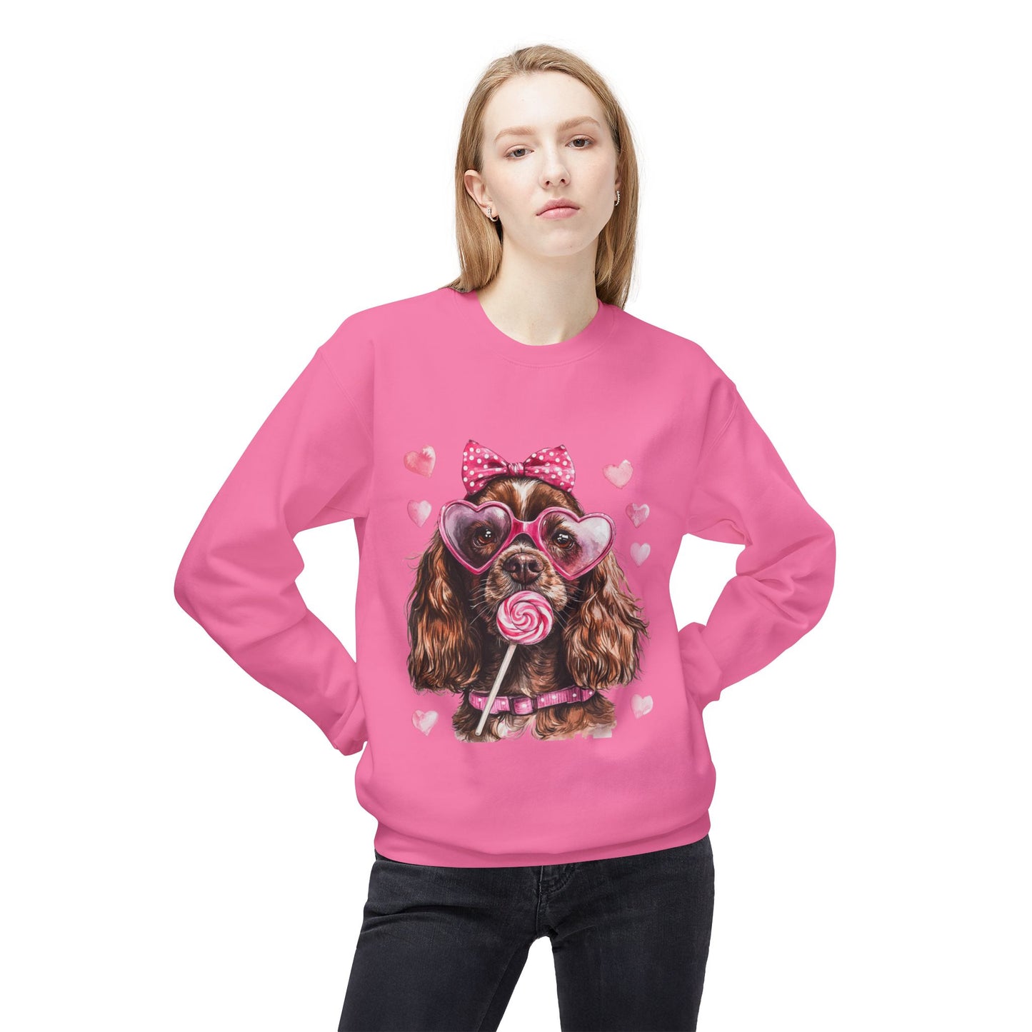 Valentines Unisex Midweight Softstyle Fleece Crewneck Sweatshirt