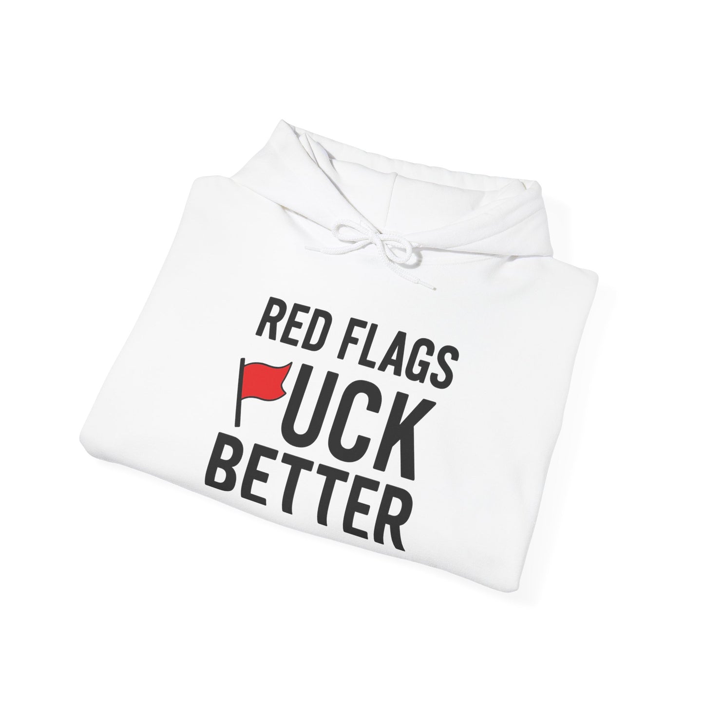 Red Flags Hoodie - Unisex Heavy Blend Hoodie for Casual Wear, Gift for Friends, Streetwear Style, Funny Hoodie, Soft and Cozy