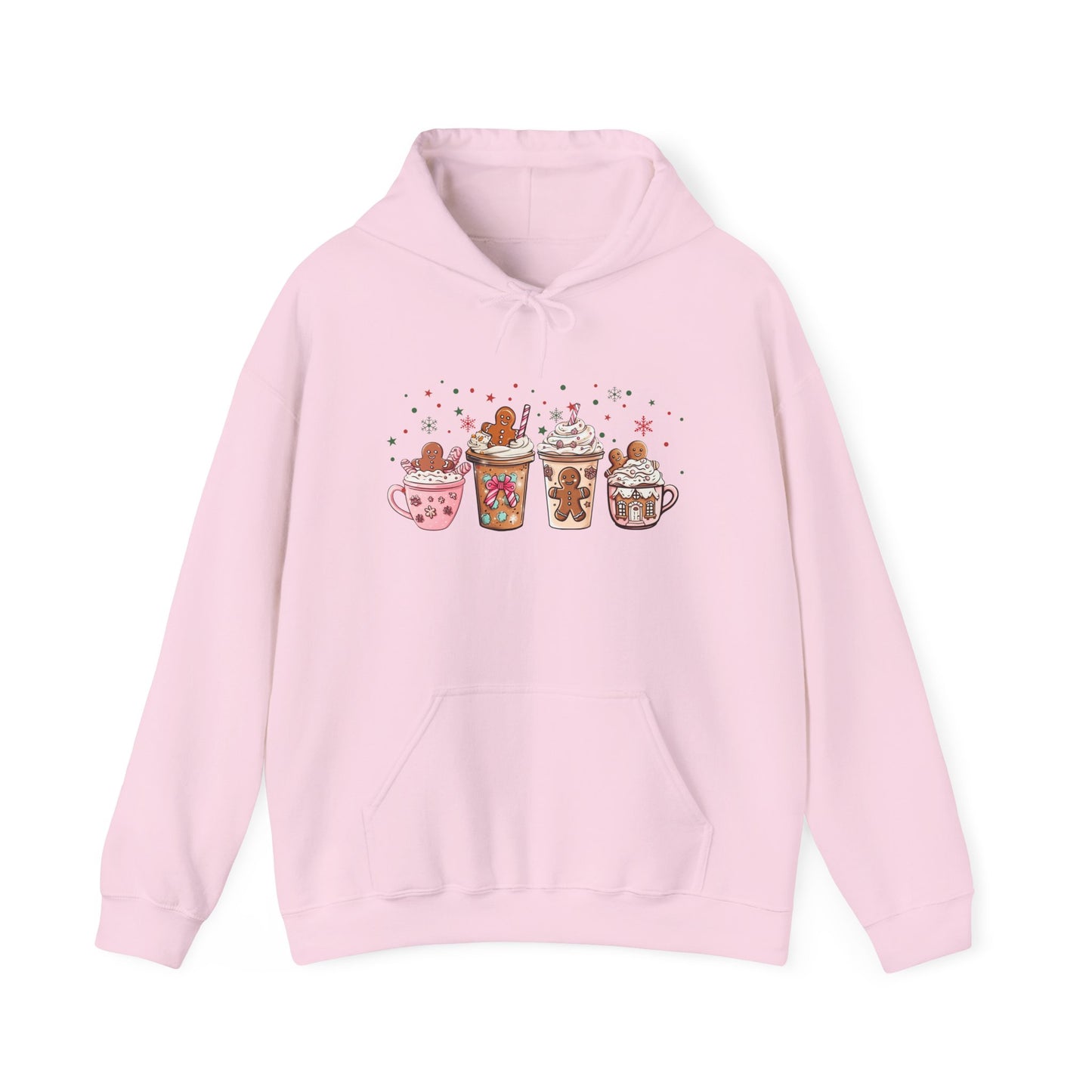 Gingerbread Coffee Holiday Hoodie - Cozy Xmas Sweatshirt, Cute Winter Gift, Christmas Apparel, Festive Layering Pullover