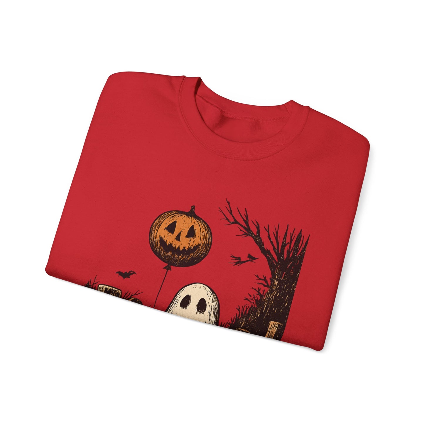 Halloween Ghost Crewneck Sweatshirt - Fall Fashion, Cozy Sweater, Spooky Style, Halloween Decor, Unique Gift