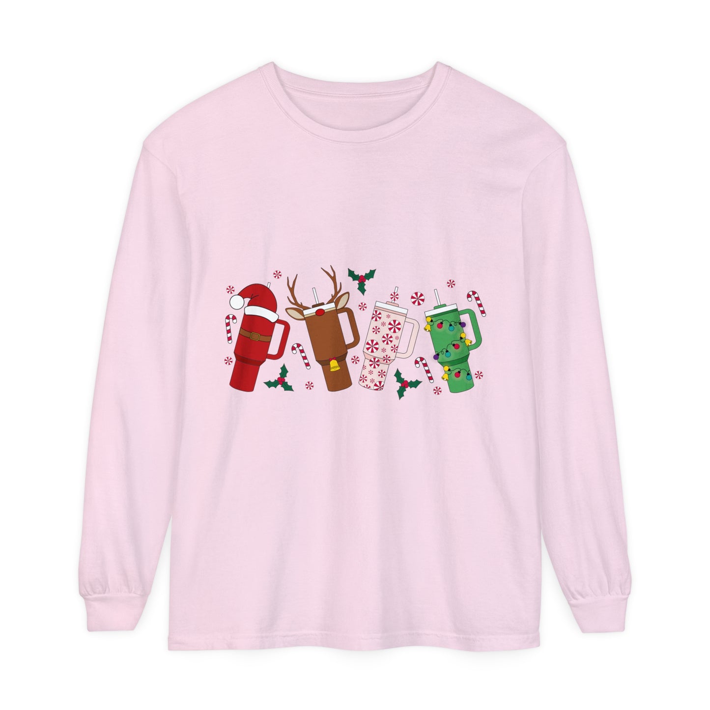 Christmas Unisex Garment-dyed Long Sleeve T-Shirt