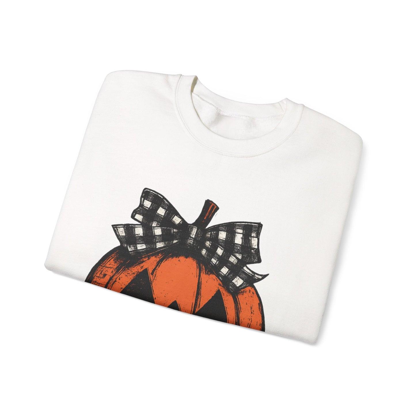 Autumn Pumpkin Crewneck Sweatshirt, Fall Fashion, Halloween Sweatshirt, Cozy Sweater, Pumpkin Patch Outfit, Unisex Clothing