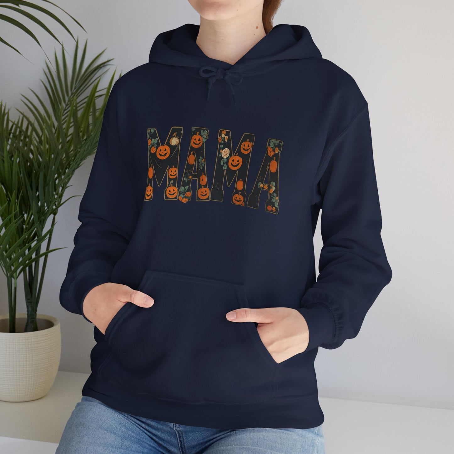 Mama Pumpkin Hooded Hoodie | Cozy Fall Apparel, Perfect for Gift Giving, Halloween, Family Gatherings, Autumn Fashion