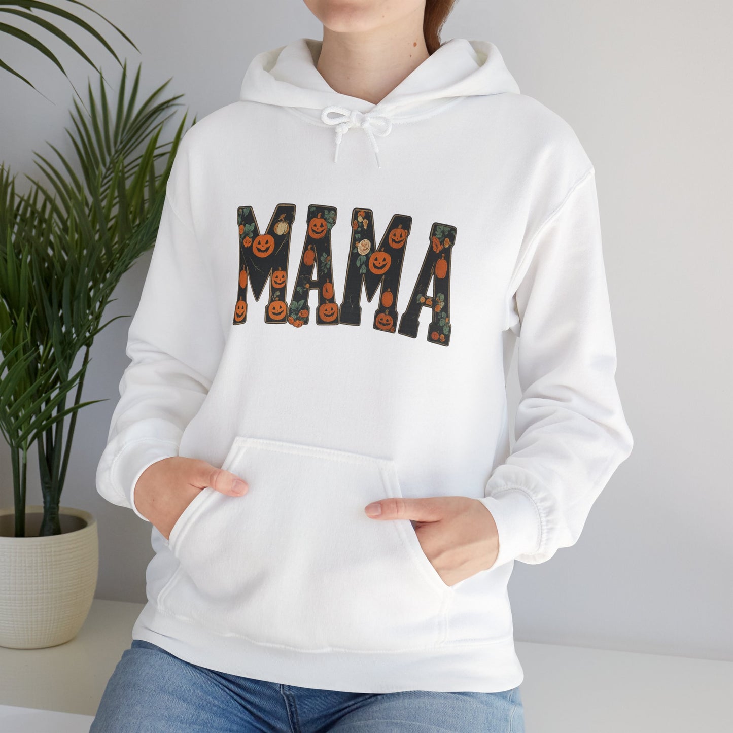 Mama Pumpkin Hooded Hoodie | Cozy Fall Apparel, Perfect for Gift Giving, Halloween, Family Gatherings, Autumn Fashion