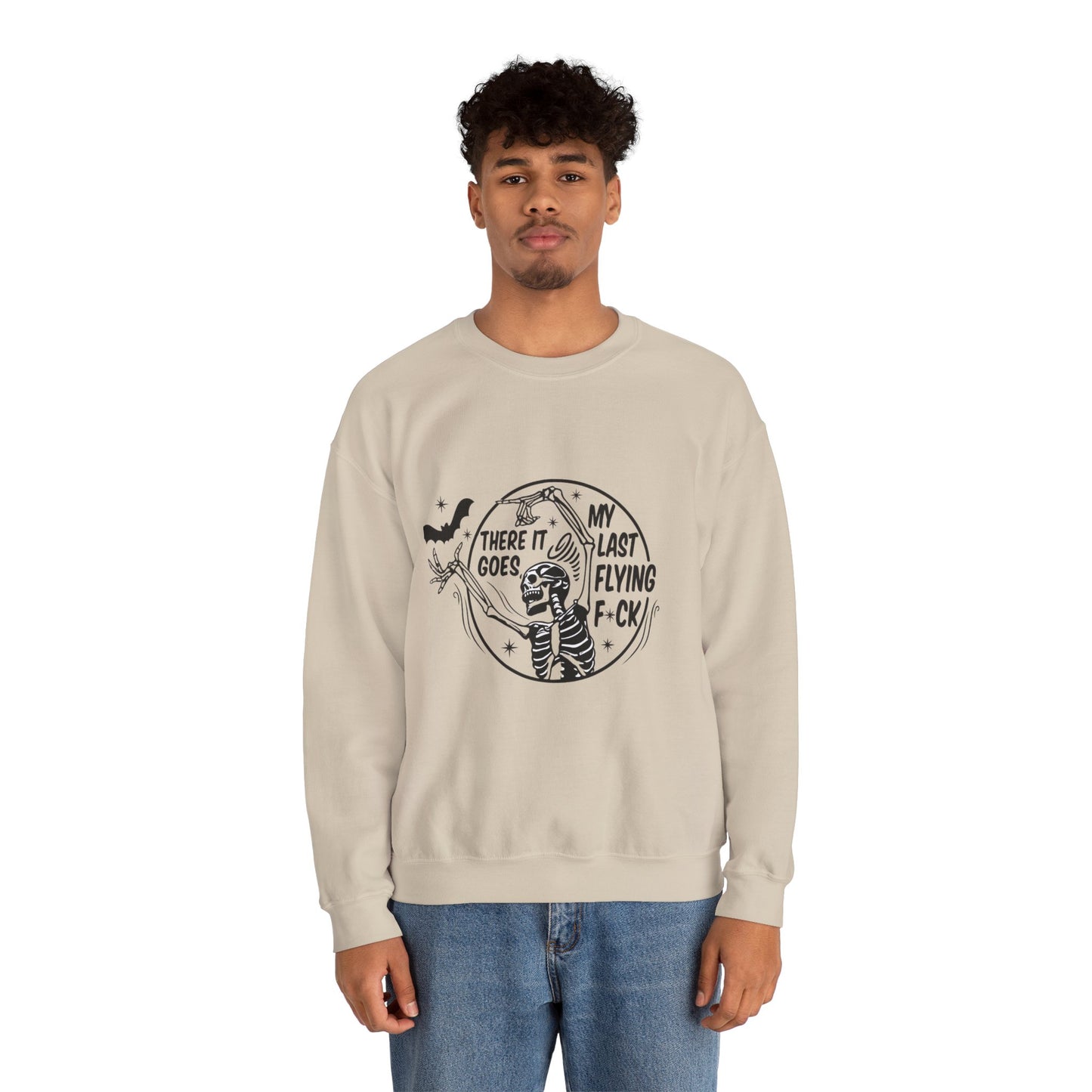 Sassy Skeleton Graphic Sweatshirt, Funny Crewneck, Unisex Humor Apparel, Perfect for Halloween, Unique Gift for Friends, Casual Wear