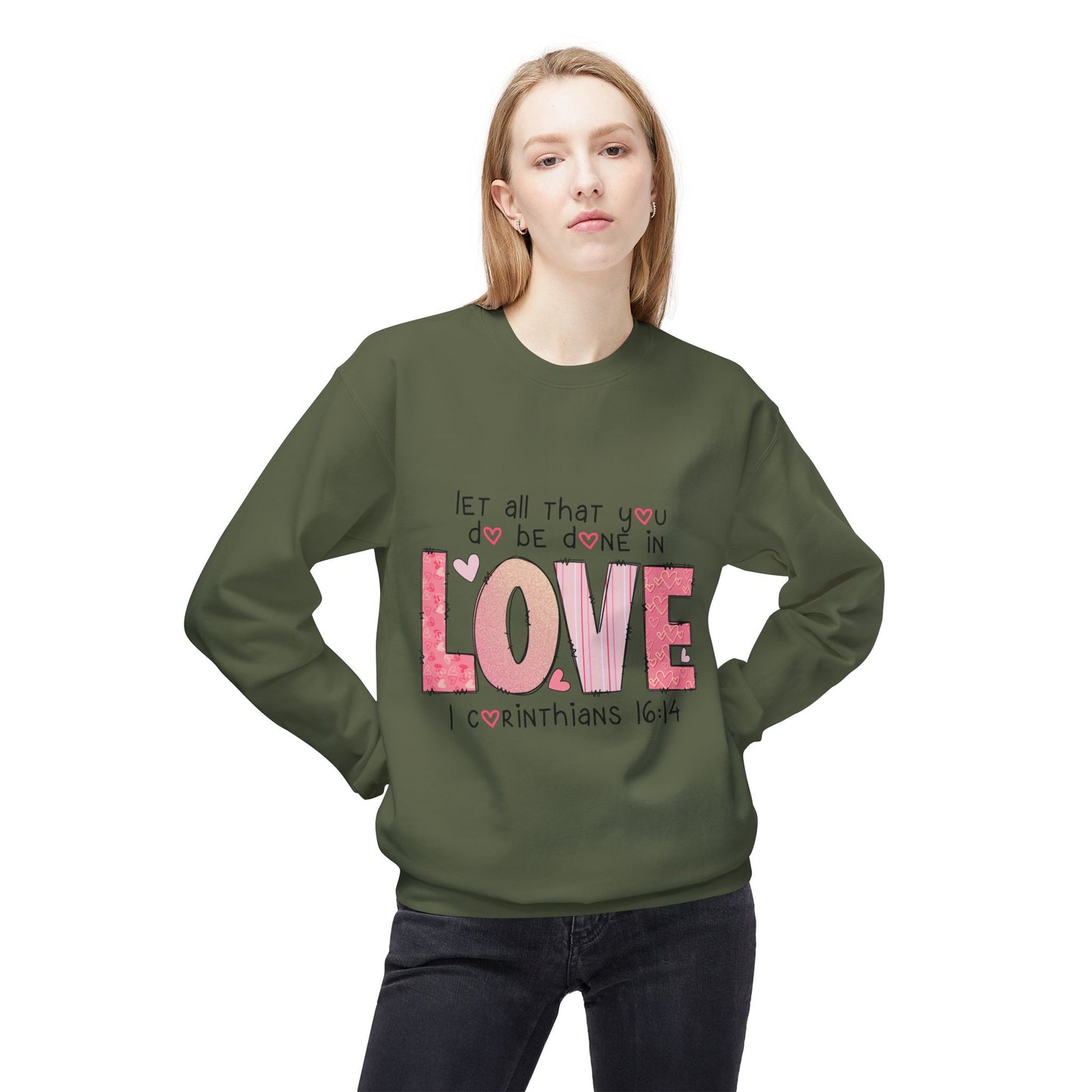 Valentines Unisex Midweight Softstyle Fleece Crewneck Sweatshirt