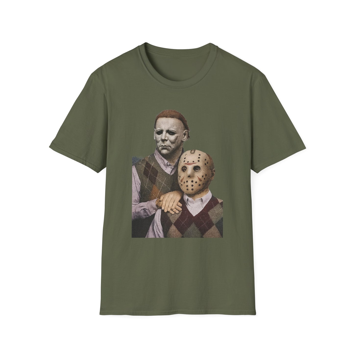 Horror Movie Character T-Shirt | Unisex Softstyle Tee, Scary Graphic Tee, Perfect for Halloween, Horror Fans, Movie Lovers
