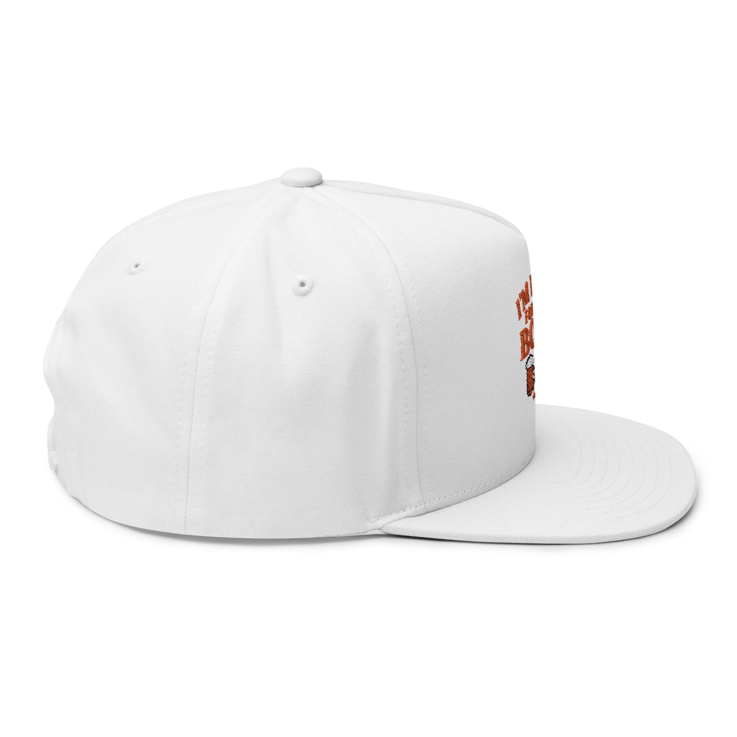 Halloween Flat Bill Cap - I'm Here for the Boos, Ghost Hat, Spooky Apparel, Festive Cap, Halloween Costume Accessory