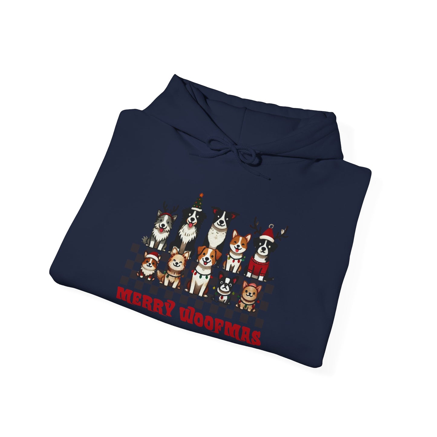 Merry Woofmas Hooded Sweatshirt | Cozy Dog Lover Hoodie, Perfect Gift for Pet Owners, Holiday Sweatshirt, Christmas Apparel, Festive Fashion