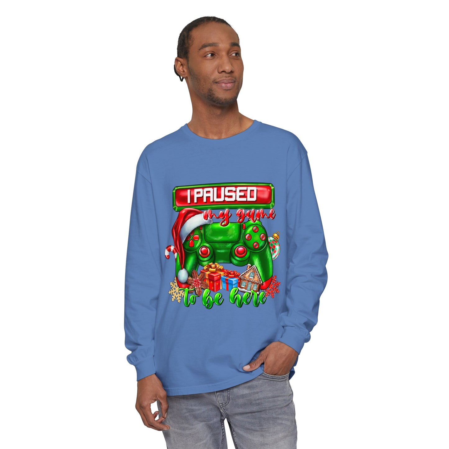 Christmas Unisex Garment-dyed Long Sleeve T-Shirt