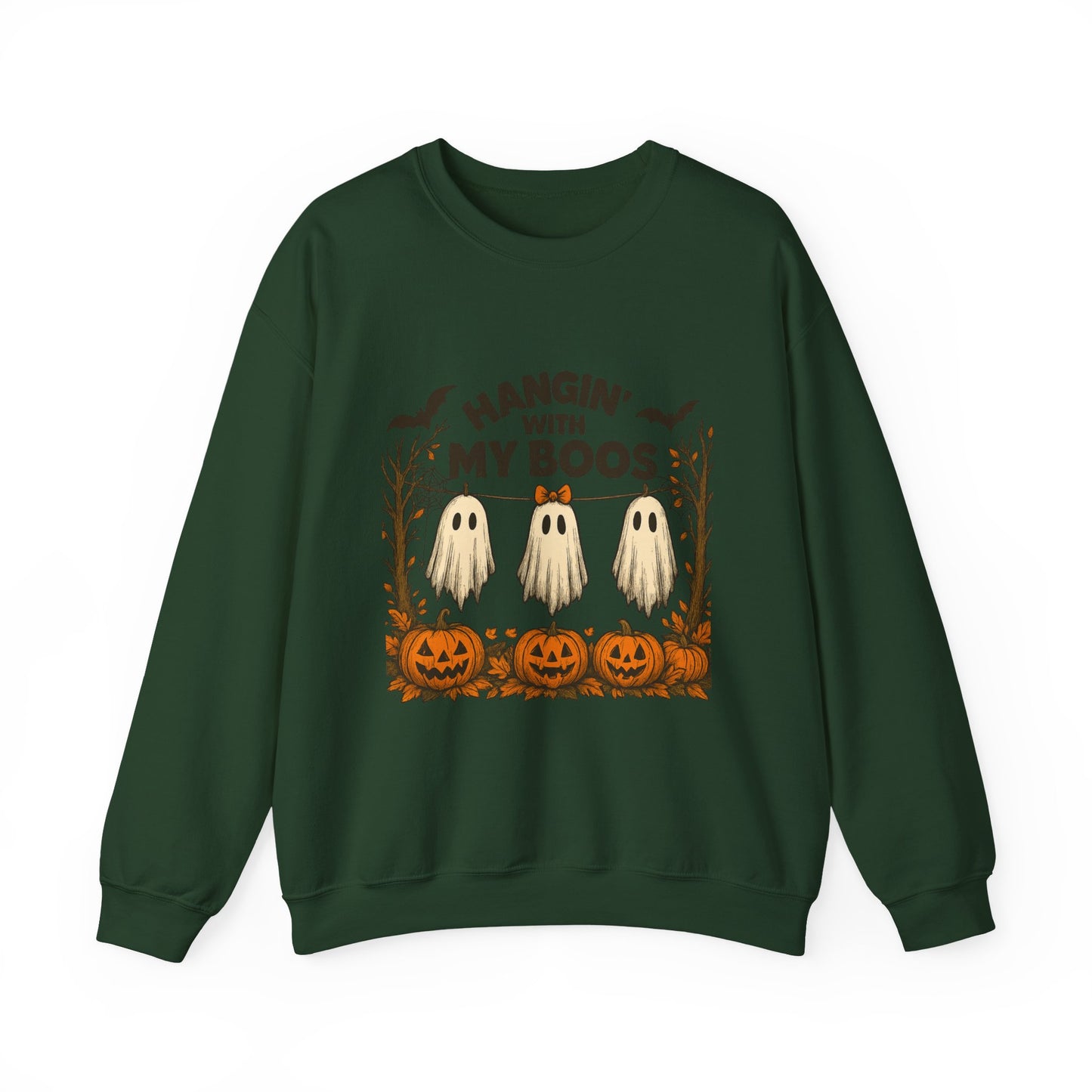 Halloween Ghost Sweatshirt, Cozy Unisex Crewneck, Fall Apparel, Halloween Costume, Spooky Season Outfit
