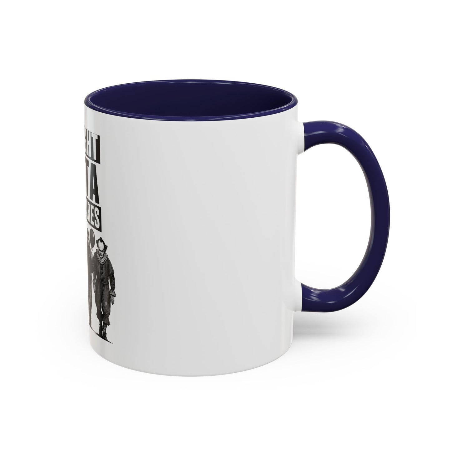 Straight Outta Nightmares Accent Coffee Mug | Spooky Mug, Horror Coffee Cup, Unique Gift for Halloween, Funware, Collectible Tea Mug