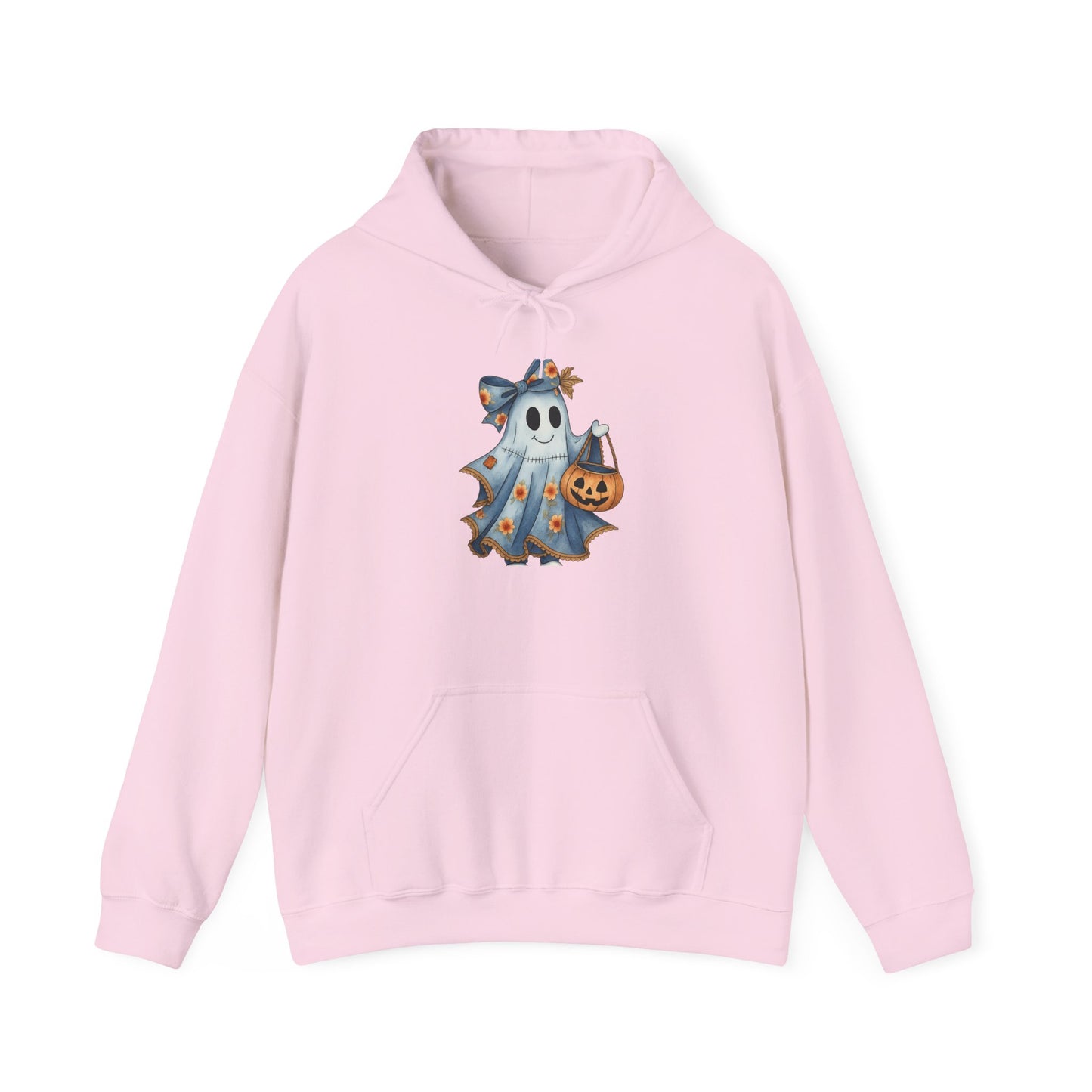 Ghostly Fun Hooded Hoodie, - Halloween Spirit, Cozy Comfort, Unisex Style, Casual Wear, Spooky Gift
