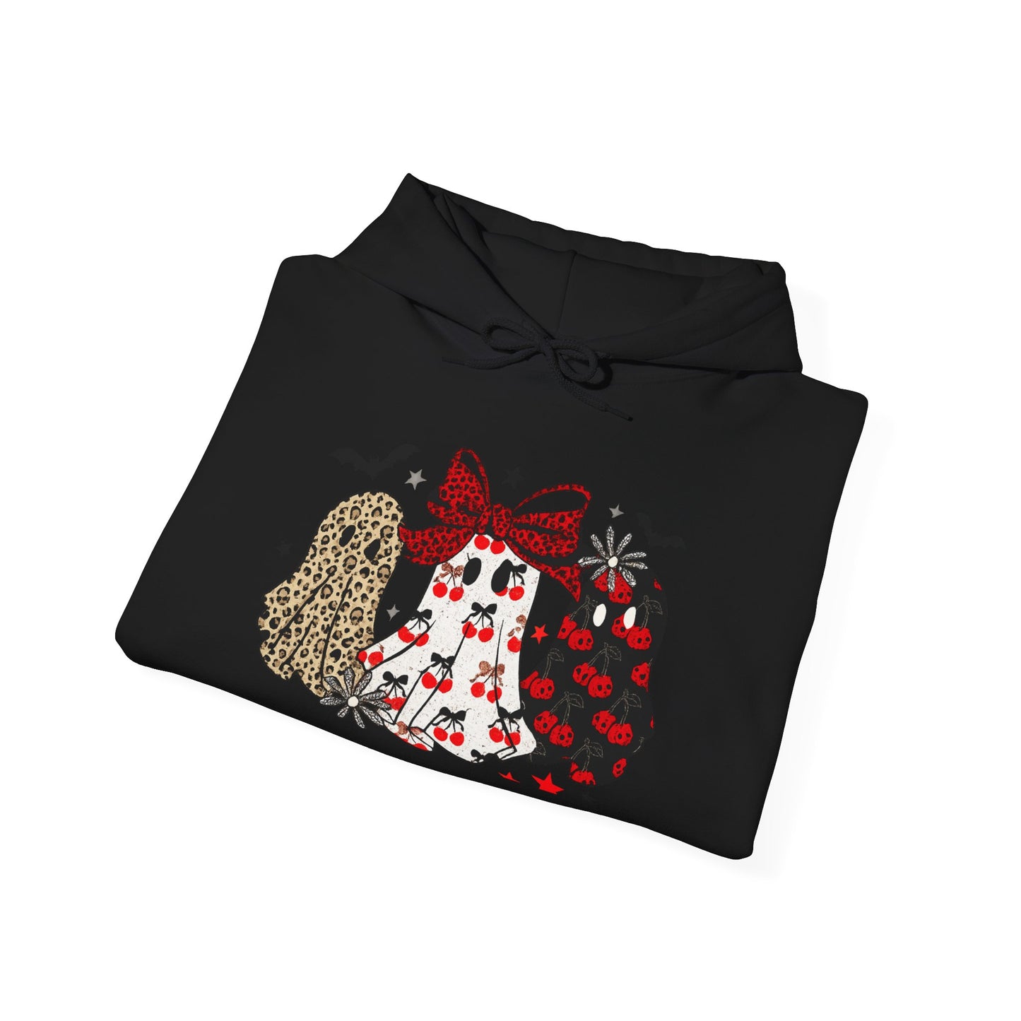 Cute Graphic Hooded Sweatshirt for Women, Cozy Casual Wear, Perfect for Halloween, Bat and Pumpkin Design, Fall Fashion