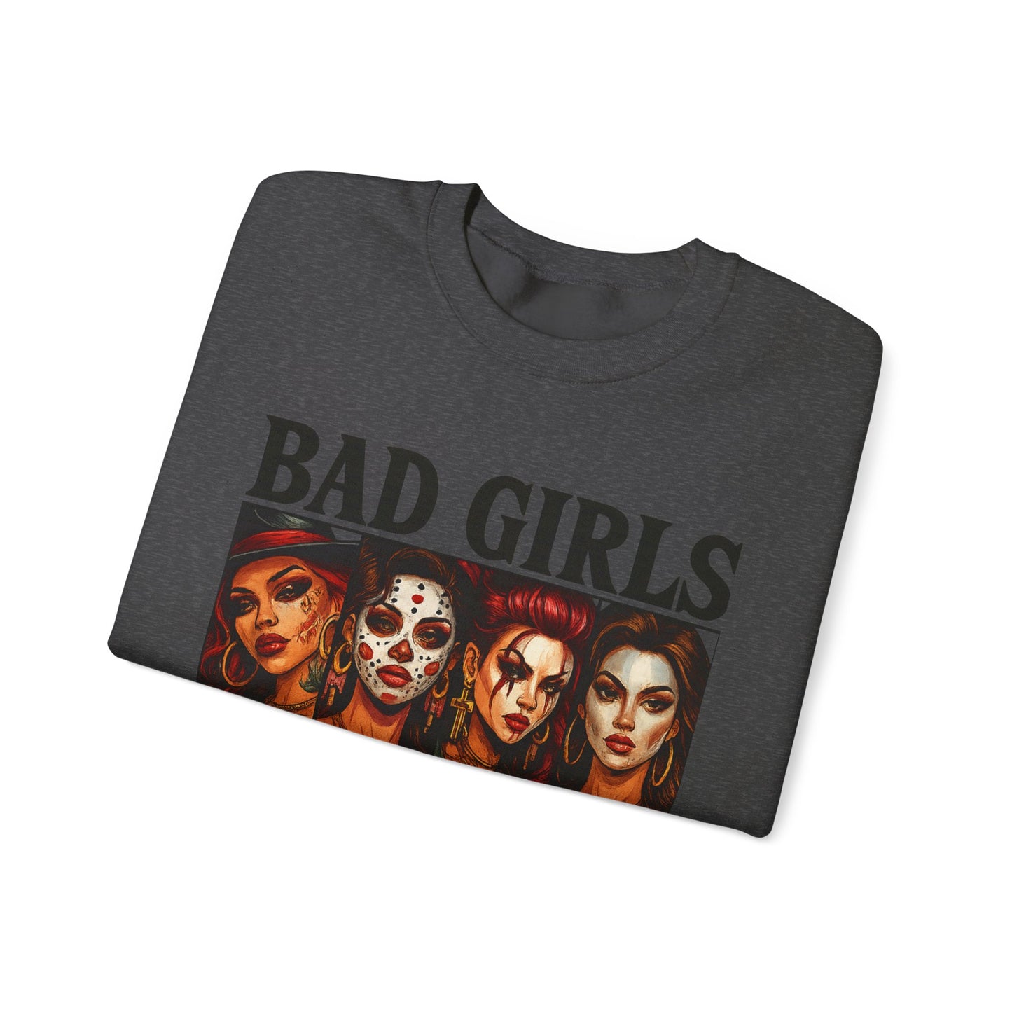 Stylish Crewneck Sweatshirt for Bold Girls | Bad Girls Have More Fun, Trendy Apparel, Casual Wear, Gift for Her, Halloween Fashion