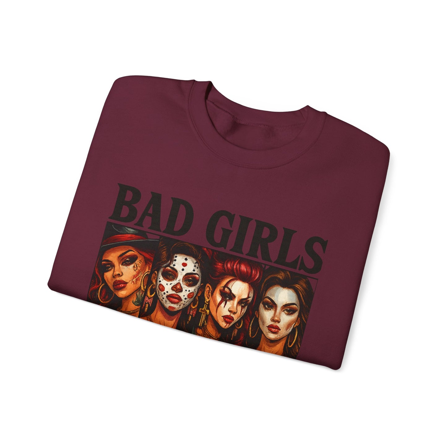 Stylish Crewneck Sweatshirt for Bold Girls | Bad Girls Have More Fun, Trendy Apparel, Casual Wear, Gift for Her, Halloween Fashion