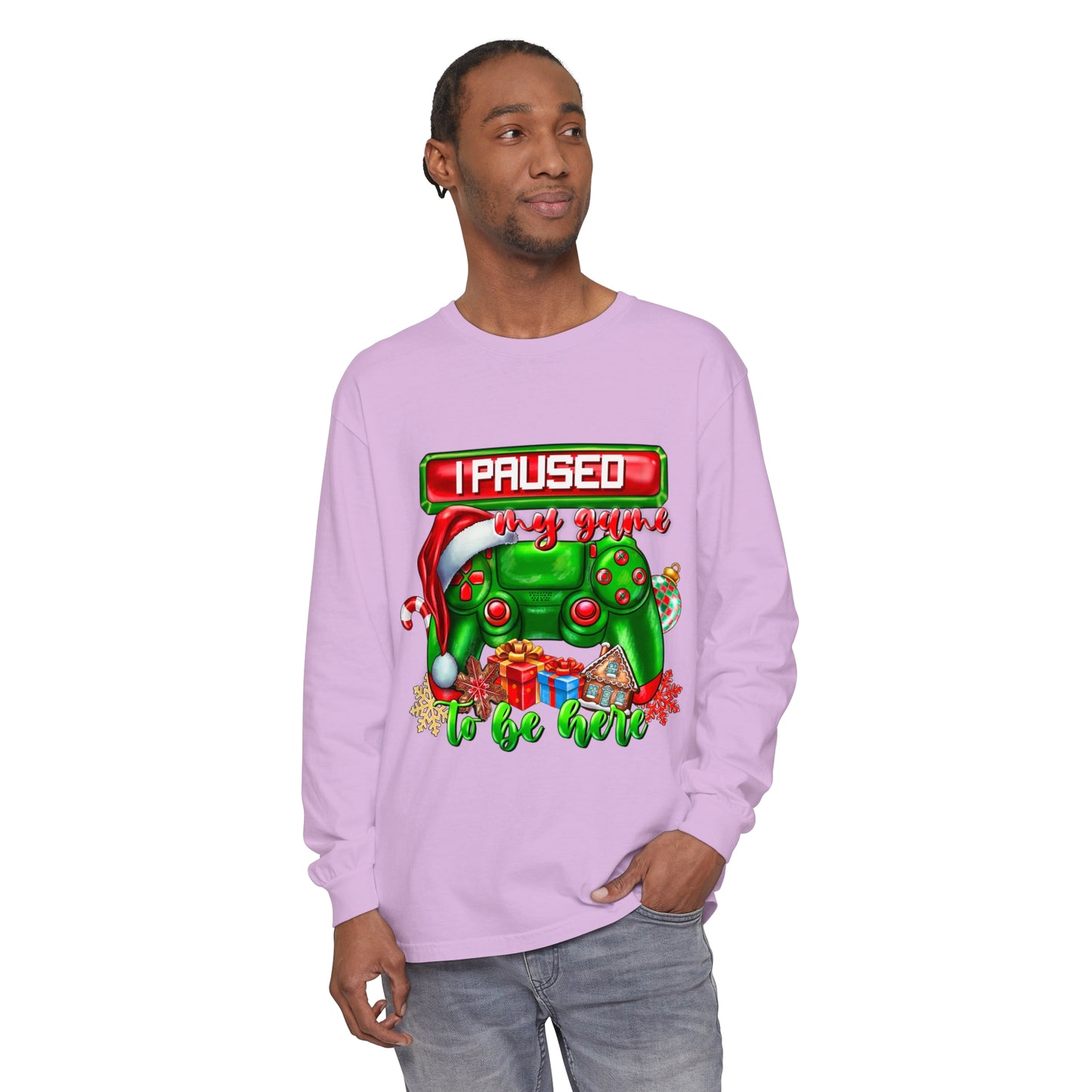 Christmas Unisex Garment-dyed Long Sleeve T-Shirt