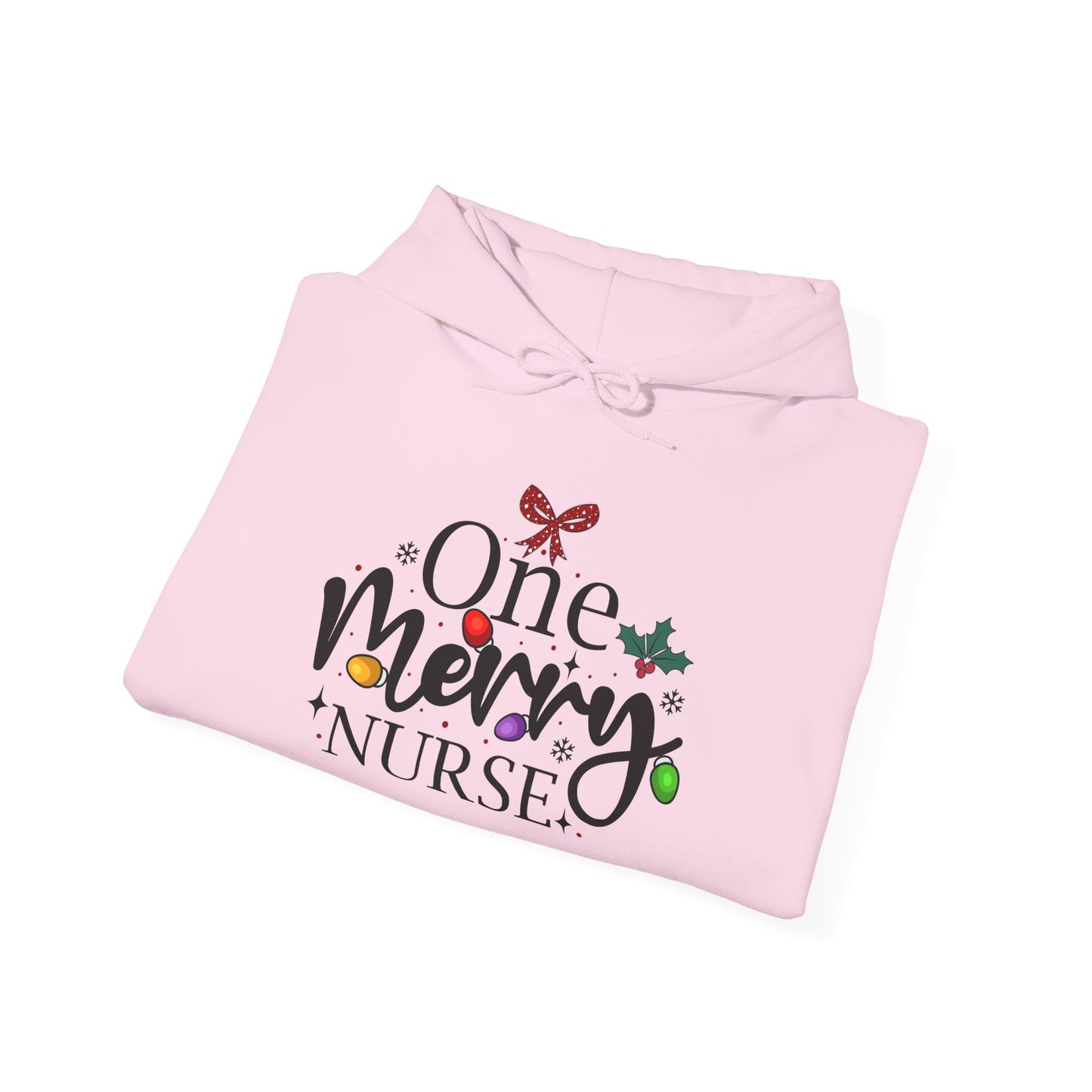 Unisex Nurse Holiday Hoodie - One Merry Nurse Hoodie, Christmas Gift, Cozy Layer, Medical Professional Apparel, Fun Nurse Humor