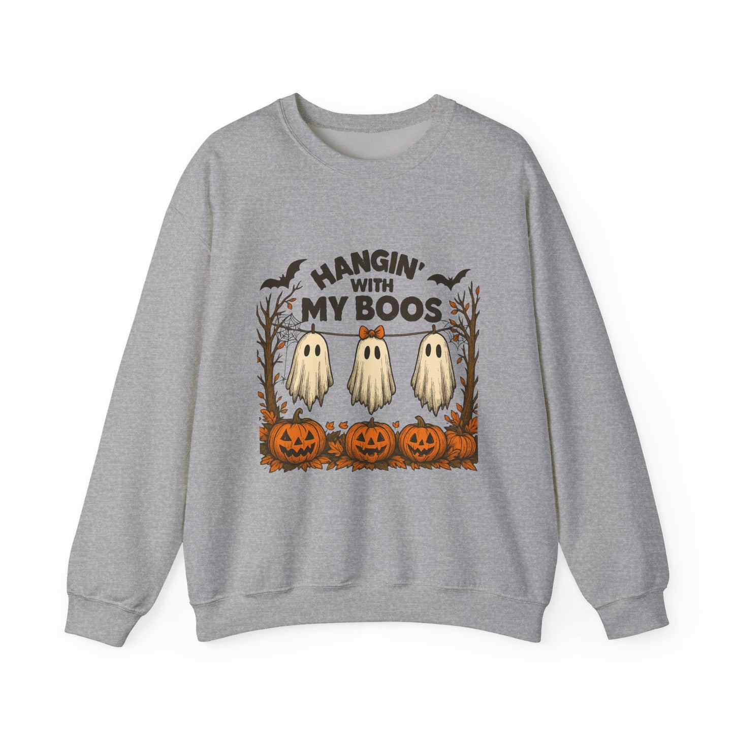 Halloween Ghost Sweatshirt, Cozy Unisex Crewneck, Fall Apparel, Halloween Costume, Spooky Season Outfit