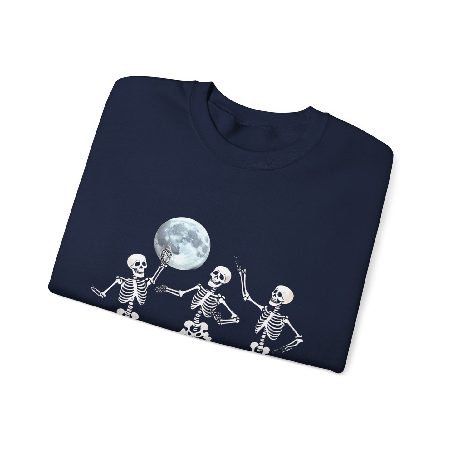 Spooky Dance Crewneck Sweatshirt - Halloween Oddities, Unisex Sweatshirt, Festive Apparel, Skeleton Design, Cozy Style