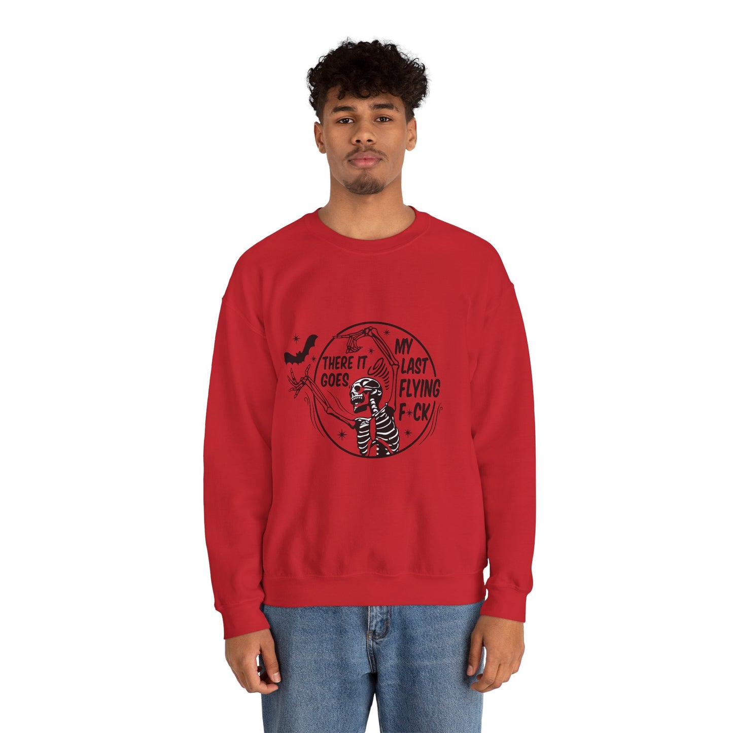 Sassy Skeleton Graphic Sweatshirt, Funny Crewneck, Unisex Humor Apparel, Perfect for Halloween, Unique Gift for Friends, Casual Wear