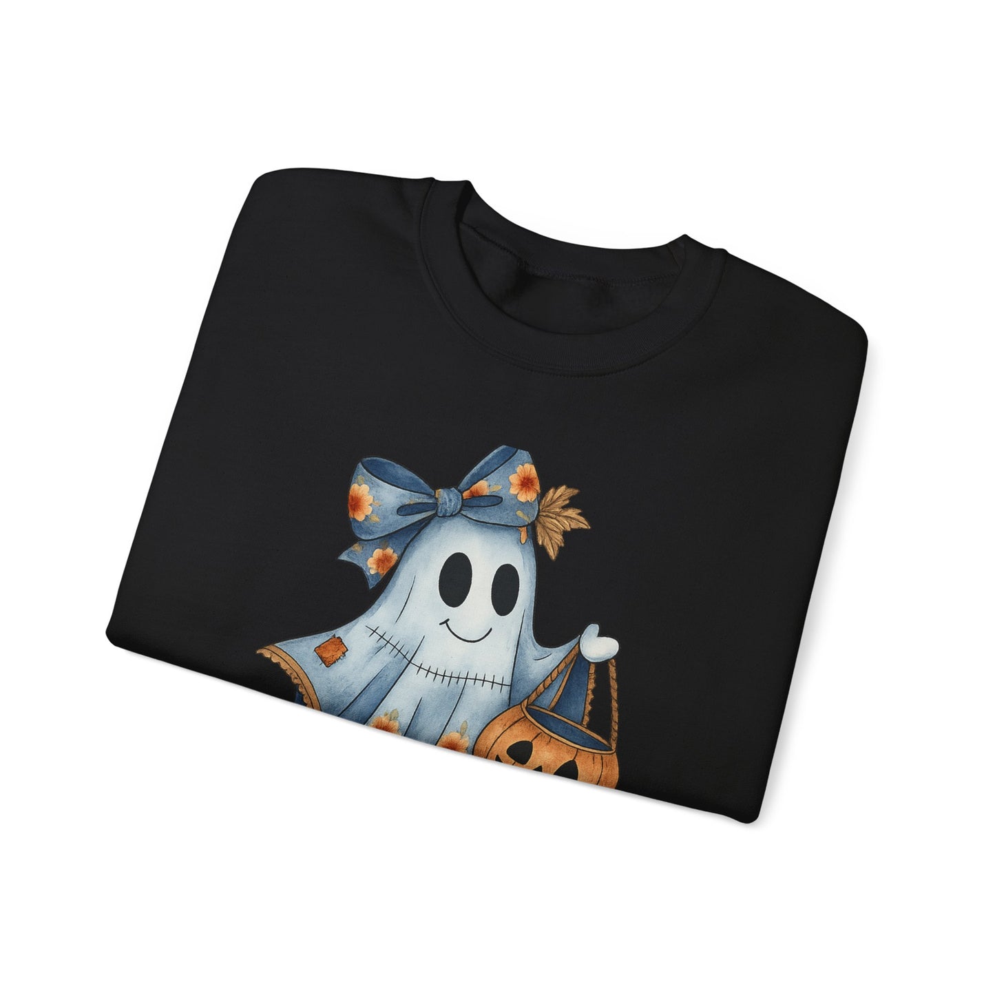Cute Ghost Halloween Sweatshirt, Unisex Crewneck, Cozy Fall Apparel, Spooky Season Gift, Trick or Treat, Halloween Celebration