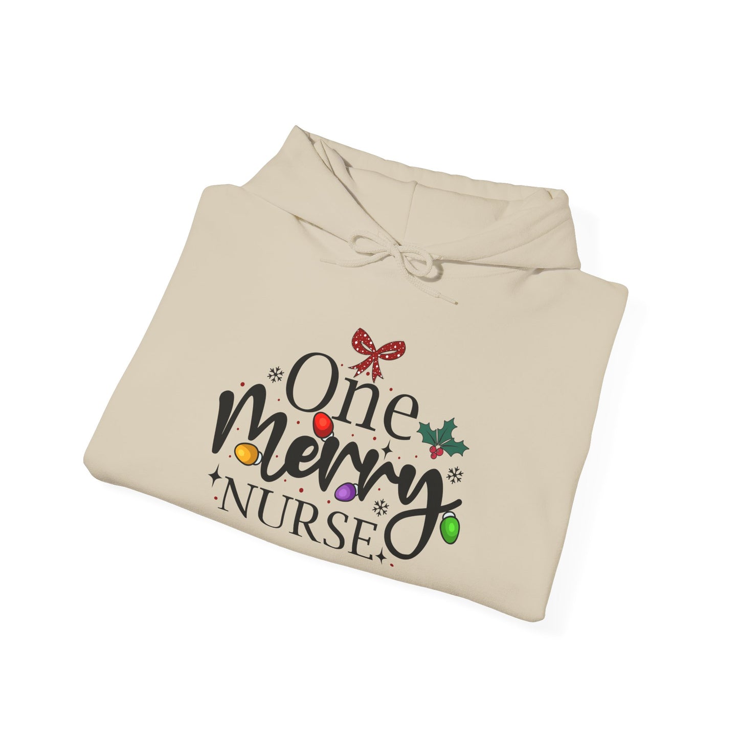 Unisex Nurse Holiday Hoodie - One Merry Nurse Hoodie, Christmas Gift, Cozy Layer, Medical Professional Apparel, Fun Nurse Humor