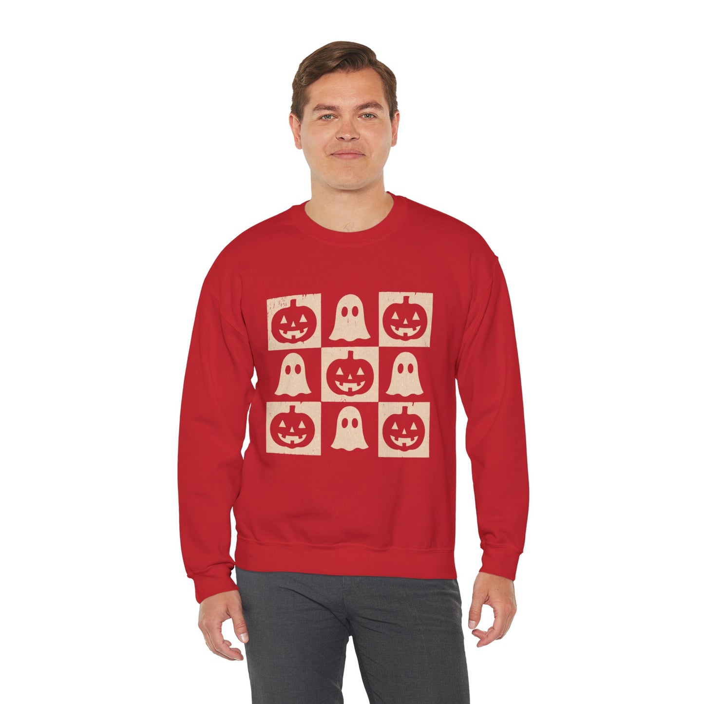Halloween Ghosts Sweatshirt, Cozy Fall Sweater, Unisex Crewneck for Halloween, Cute Ghost Design, Perfect for Autumn Celebrations
