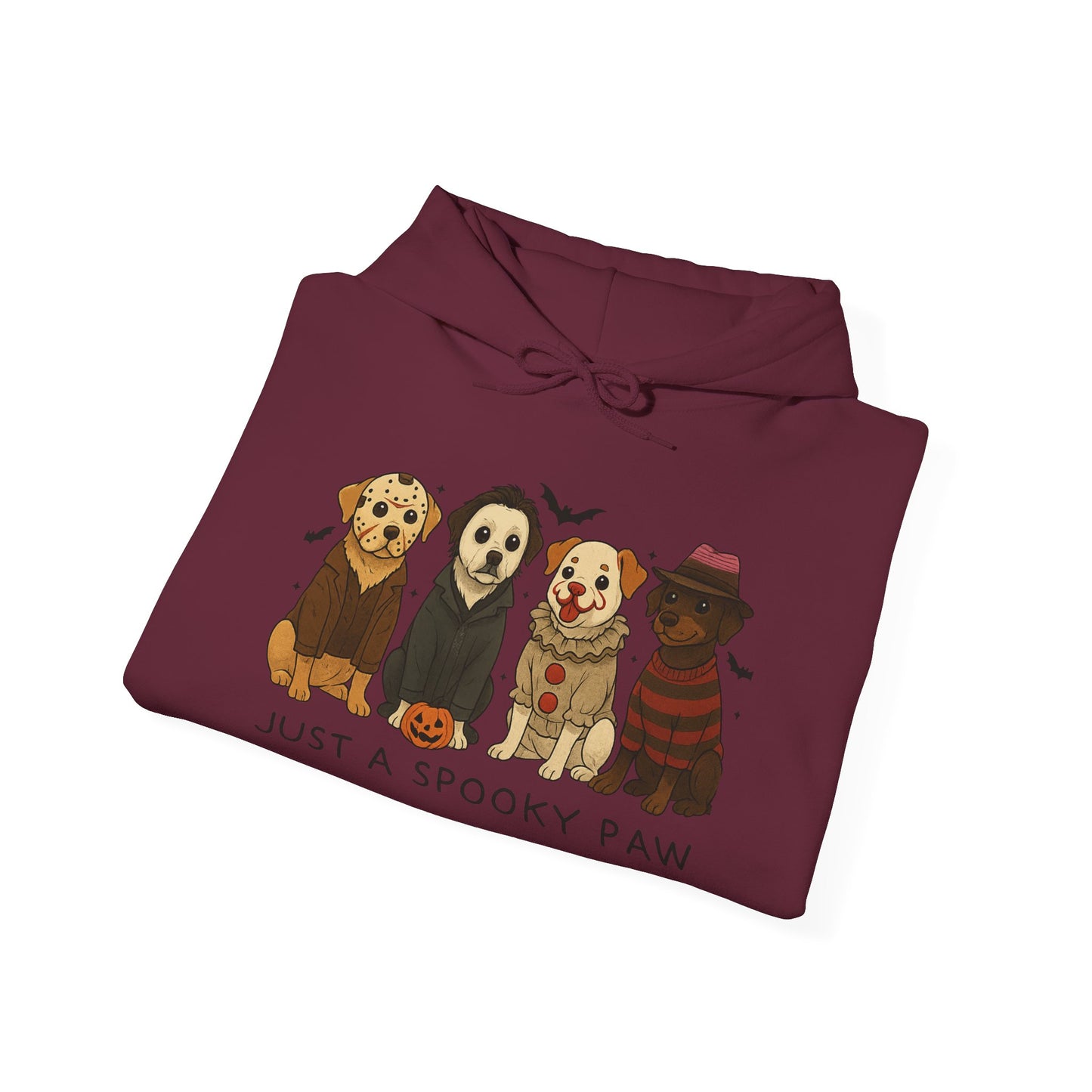 Spooky Paws Unisex Hoodie - Halloween Dog Lover Sweatshirt, Cozy Fall Apparel, Pet Themed Clothing, Gift for Dog Owners, Spooky Season Style