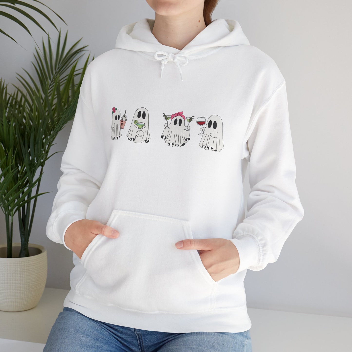 Cute Ghosts Unisex Hoodie - Cozy Halloween Hoodie, Fall Apparel, Gift for Ghost Lovers, Casual Wear, Spooky Season