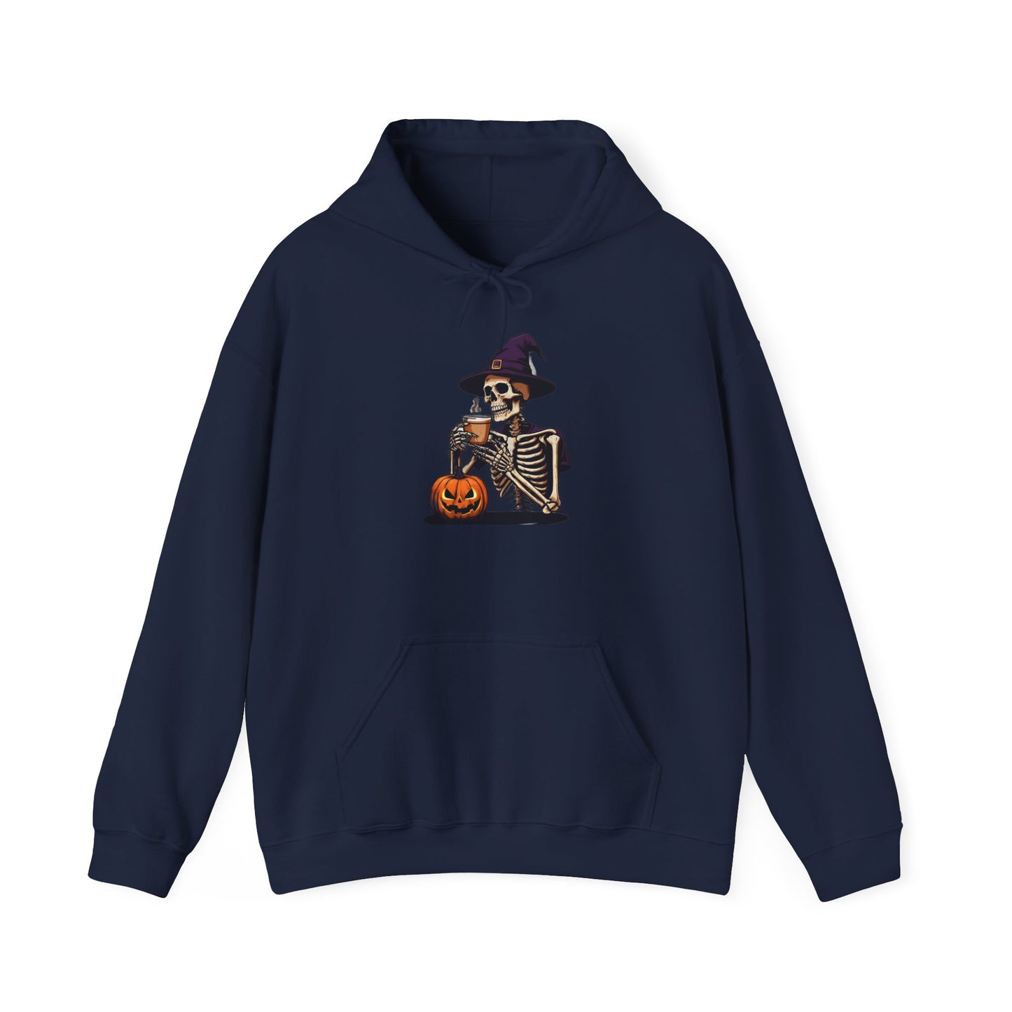 Halloween Skeleton Hoodie, Unisex Fall Sweatshirt, Spooky Season Apparel, Cozy Costume Alternative, Halloween Gift for Him/Her